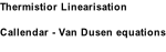 Thermistior Linearisation Callendar - Van Dusen equations